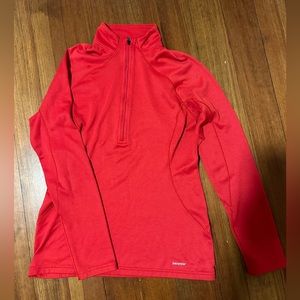 Patagonia red zip up pullover